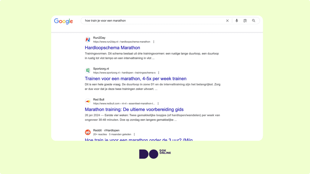 Voorbeeld van een geoptimaliseerde title-tag & meta description