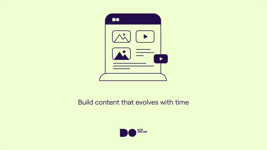 Visual representing how to do on-page SEO content with structured updates.